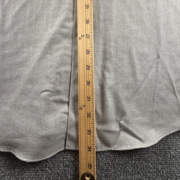 Brooks Brothers Regent Non-Iron 18 37 Check Cotton Gray Office Long Sleeve Shirt - Picture 5 of 14